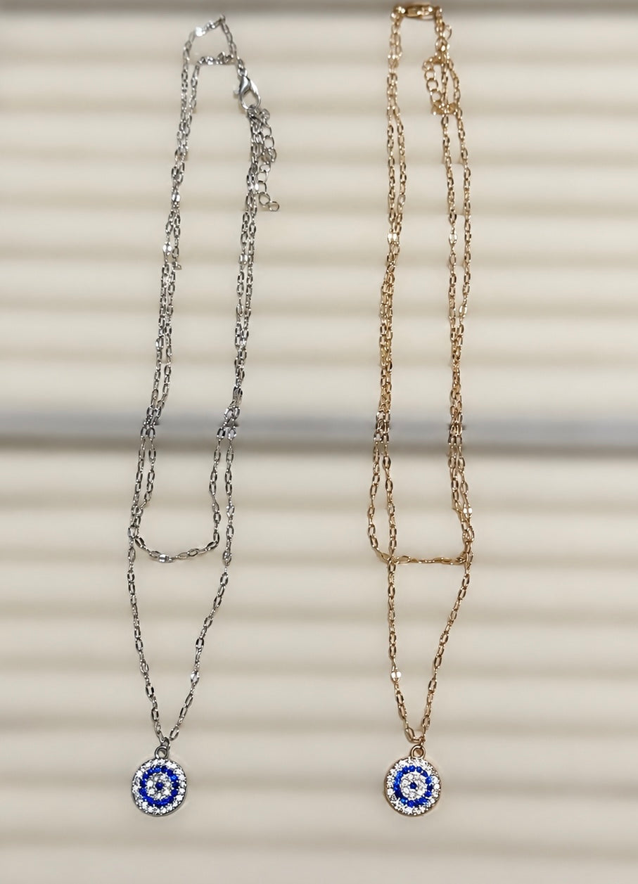 Evil Eye multi layer necklace