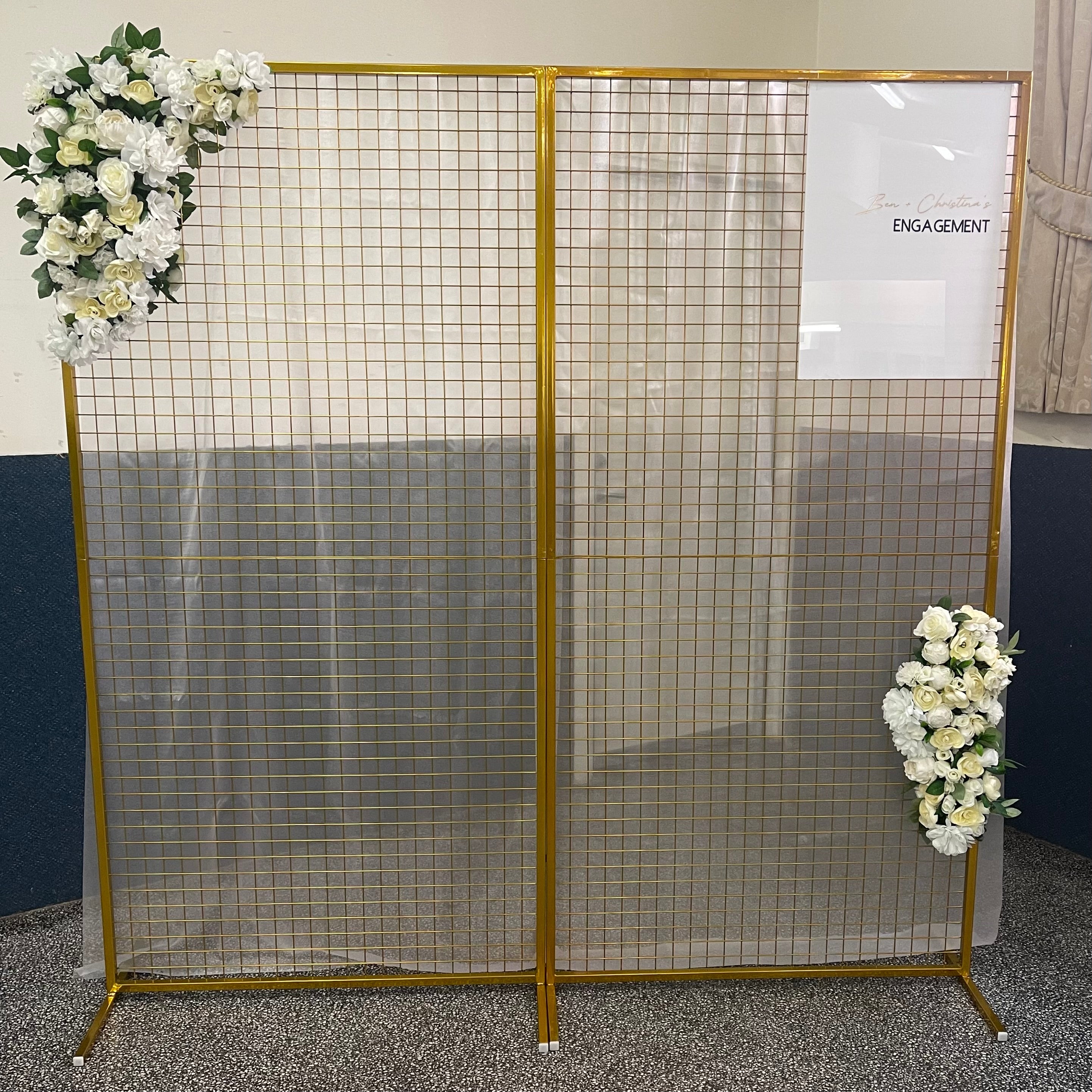 Gold mesh backdrops