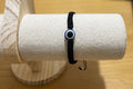 Black adjustable komboskini (rope) with mati
