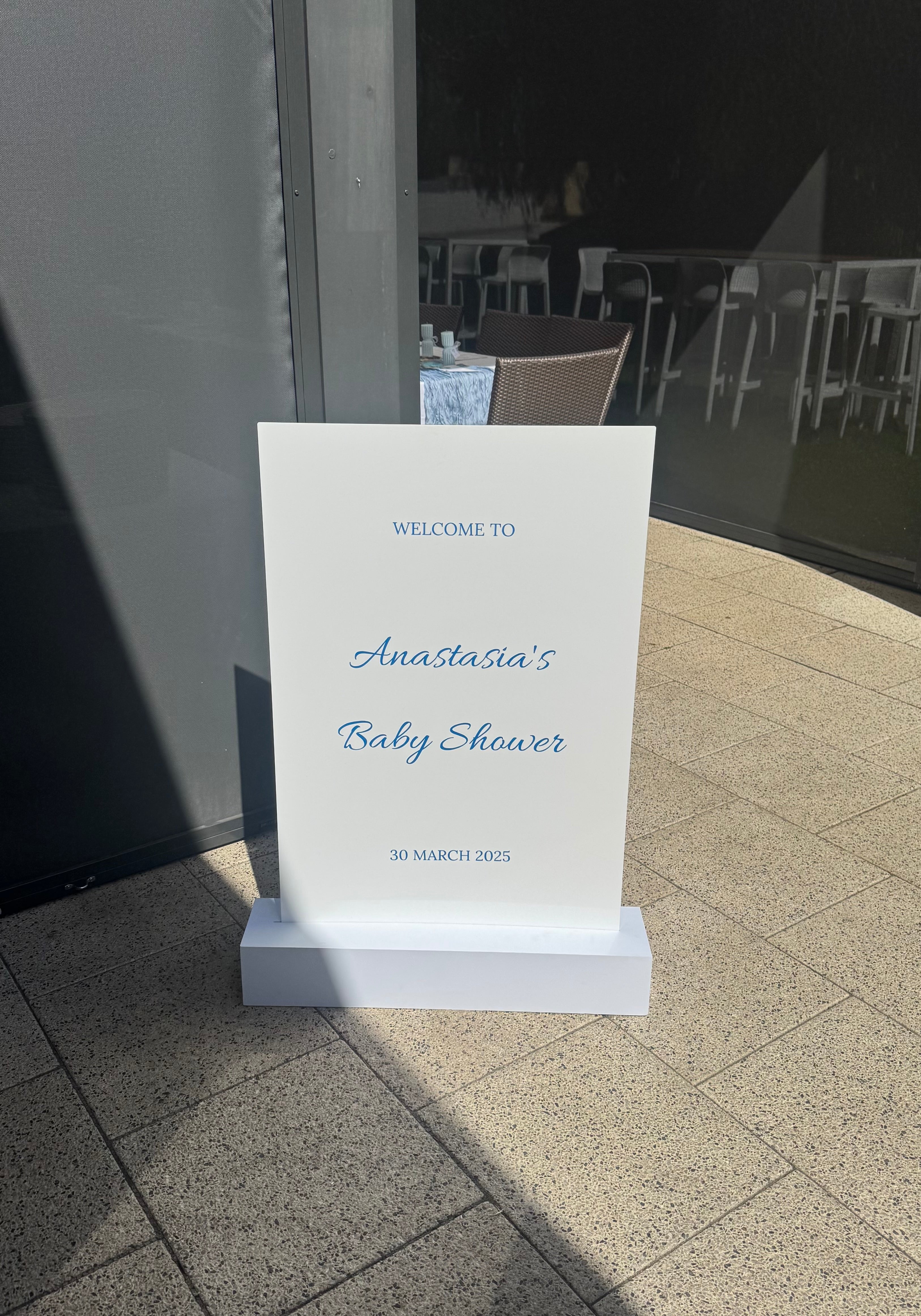 Welcome sign & signage base